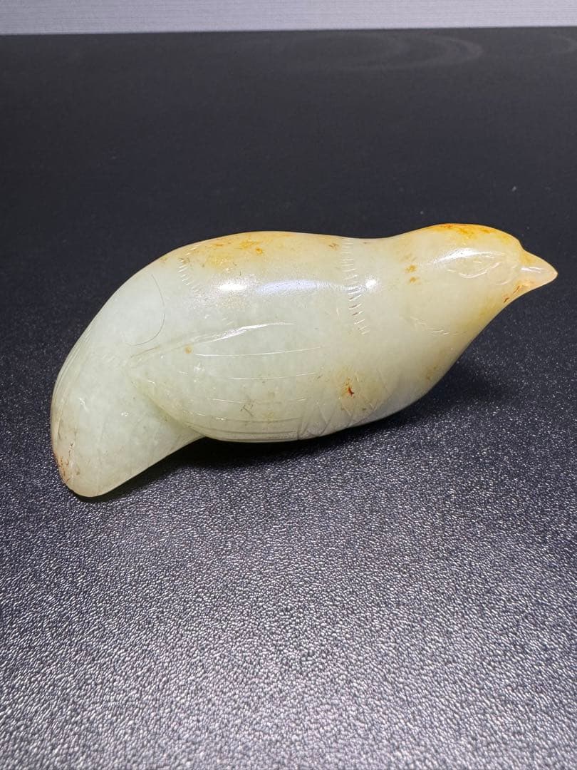 鳥漢時代 和田玉 紋彫り件 時代物 中国古美術 本玉 置物 古玩 旧家