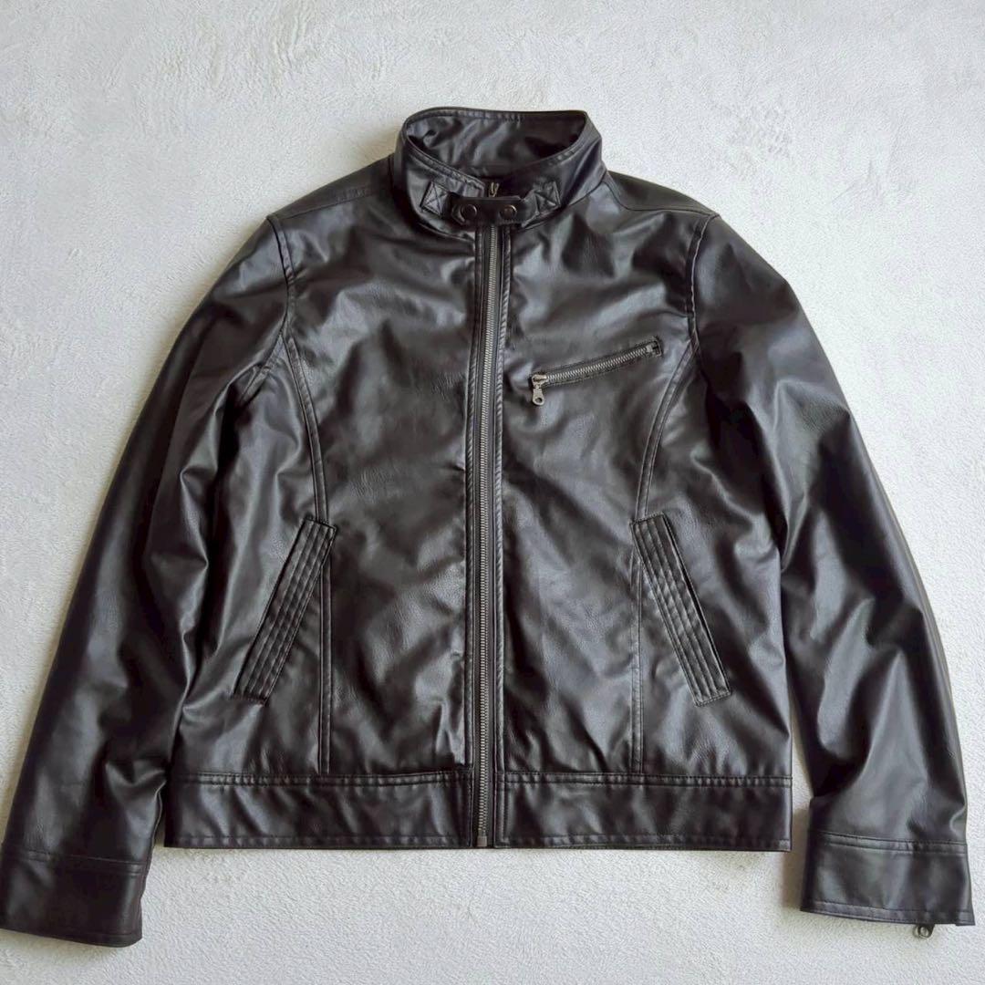 00s Y2K 平成ギャル グランジ フェイクレザー ライダースジャケット M 00s Y2K 平成ギャル グランジ フェイクレザー ライダースジャケット M