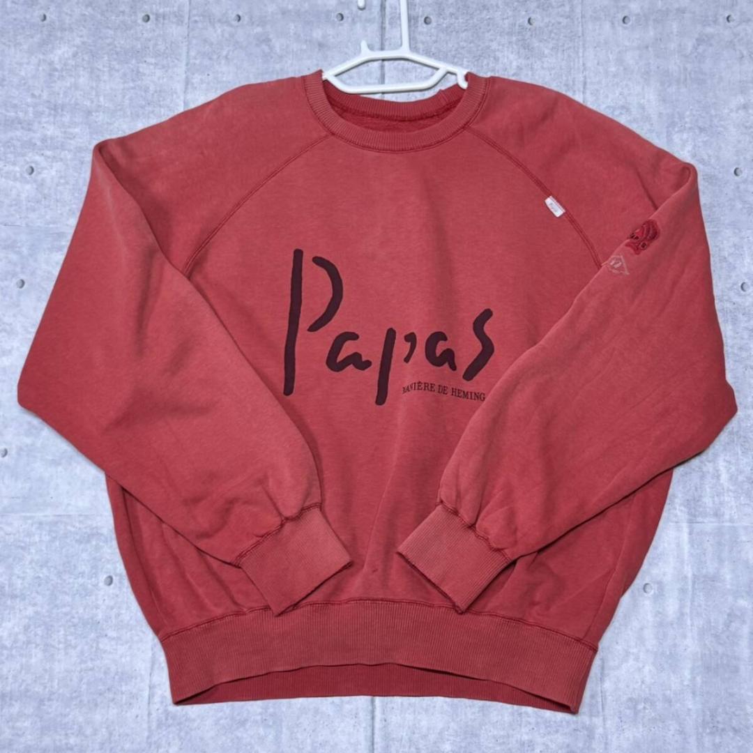 80s 90s Papas ラグランスリーブ スウェットトレーナー パパス