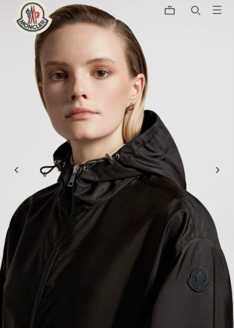 モンクレール WETE マウンテンパーカー プリーツ フリル ブラック 23SS