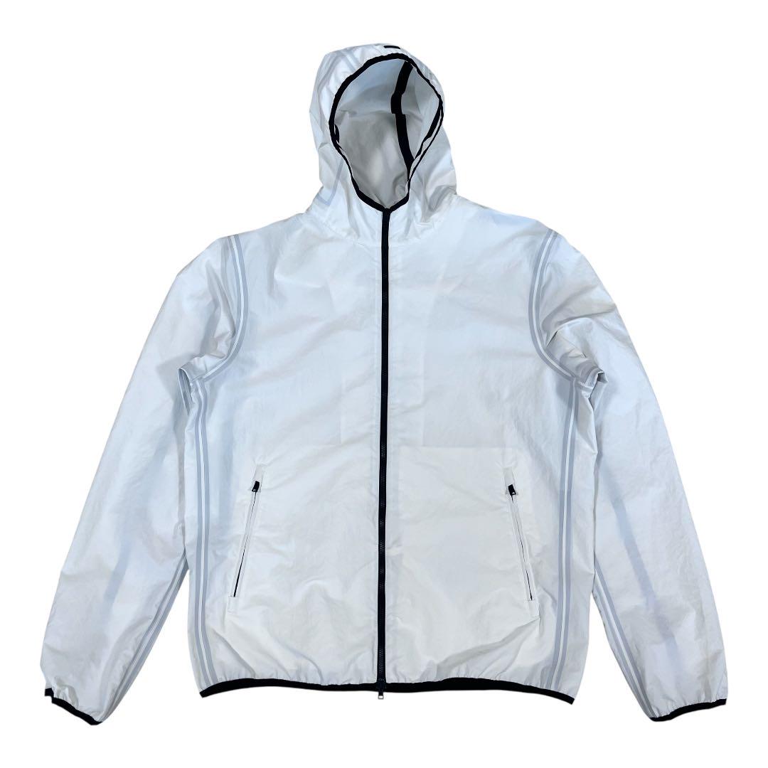 HERNO ナイロンジップアップフーディ サイズ54 XL ホワイト