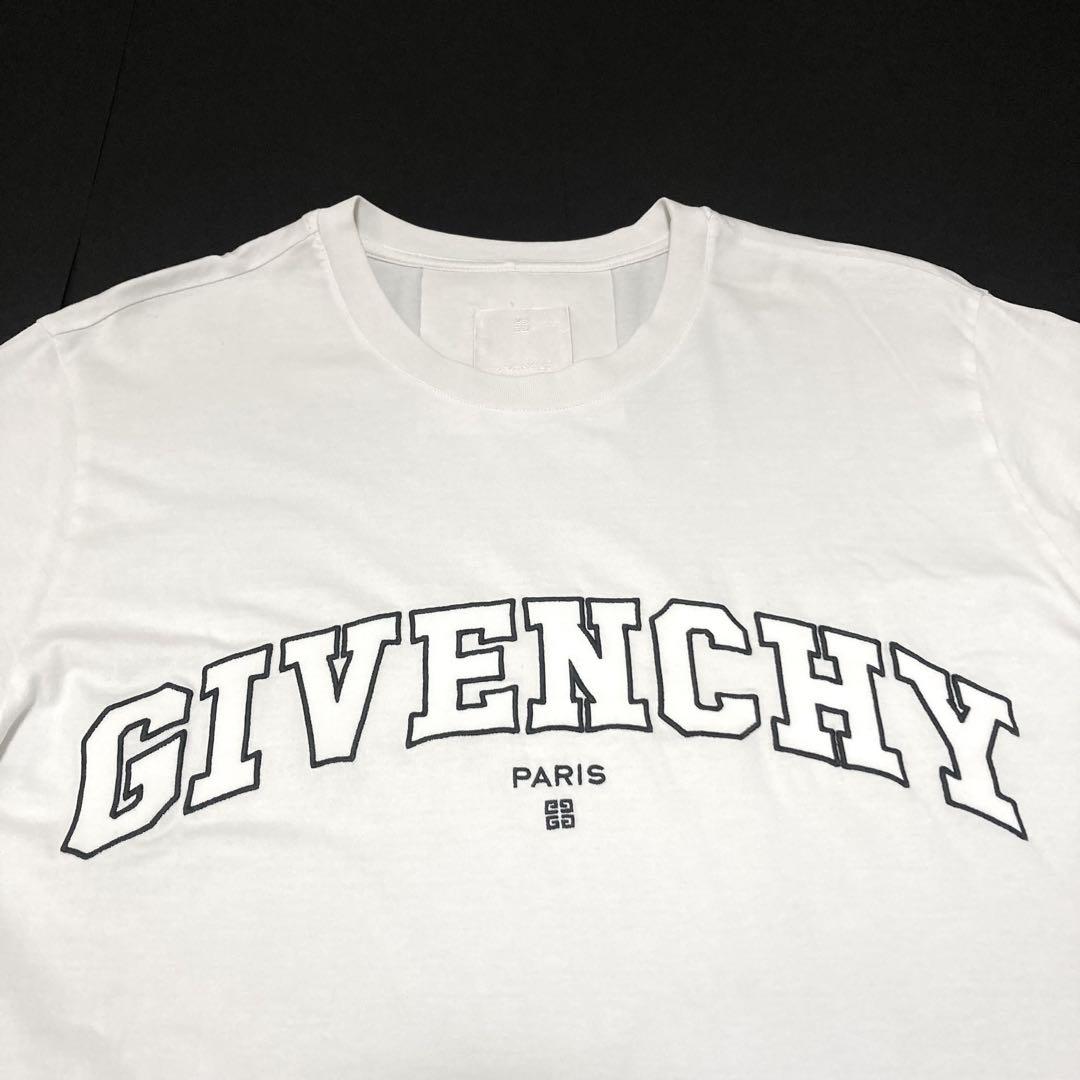 ほぼ未使用 GIVENCHY ジバンシー カレッジロゴ Tシャツ ホワイト S