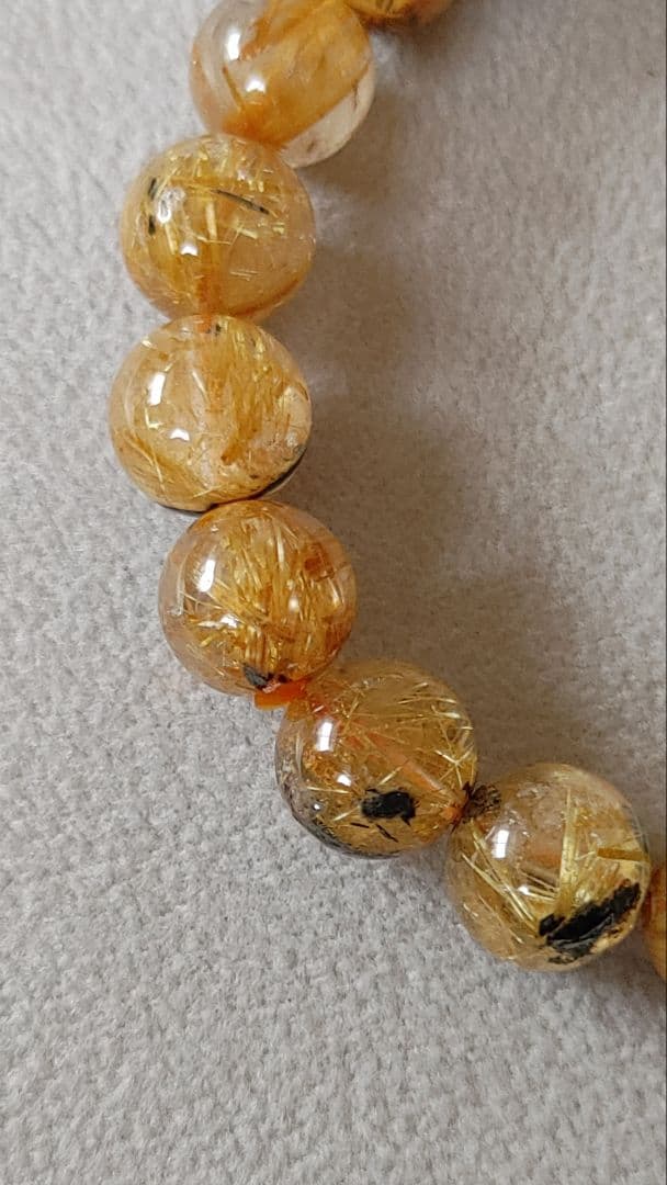 驚きの価格 ルチルクォーツ26g周16cm、珠6、2前後20個入りg ゴールド