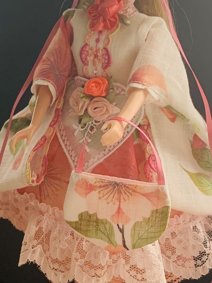 赤桜　　りかちゃんジェニー服　和柄(花ぐるま)＋すずらん柄ロリータ りかちゃんジェニー服 ＊桜柄＊和風ロリータドレス - メルカリ