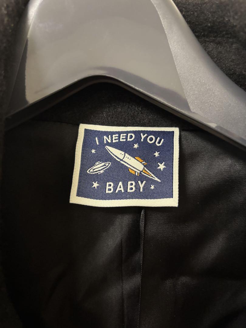 ブラック Pコート I NEED YOU BABY