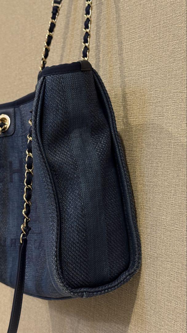 CHANELショッピングバッグドーヴィルPM デニム トートバッグ