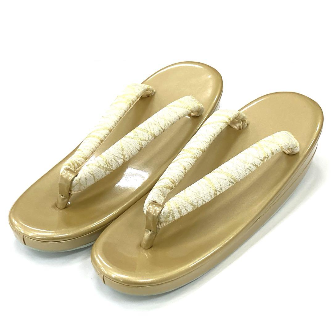 ☆新品未使用☆礼装用佐賀錦ゴールド系草履バッグセット