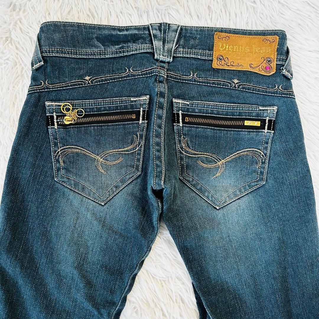 y2k 00s 平成ギャル ヴァーナスジーンズ　フレアデニム　25 ブルー系