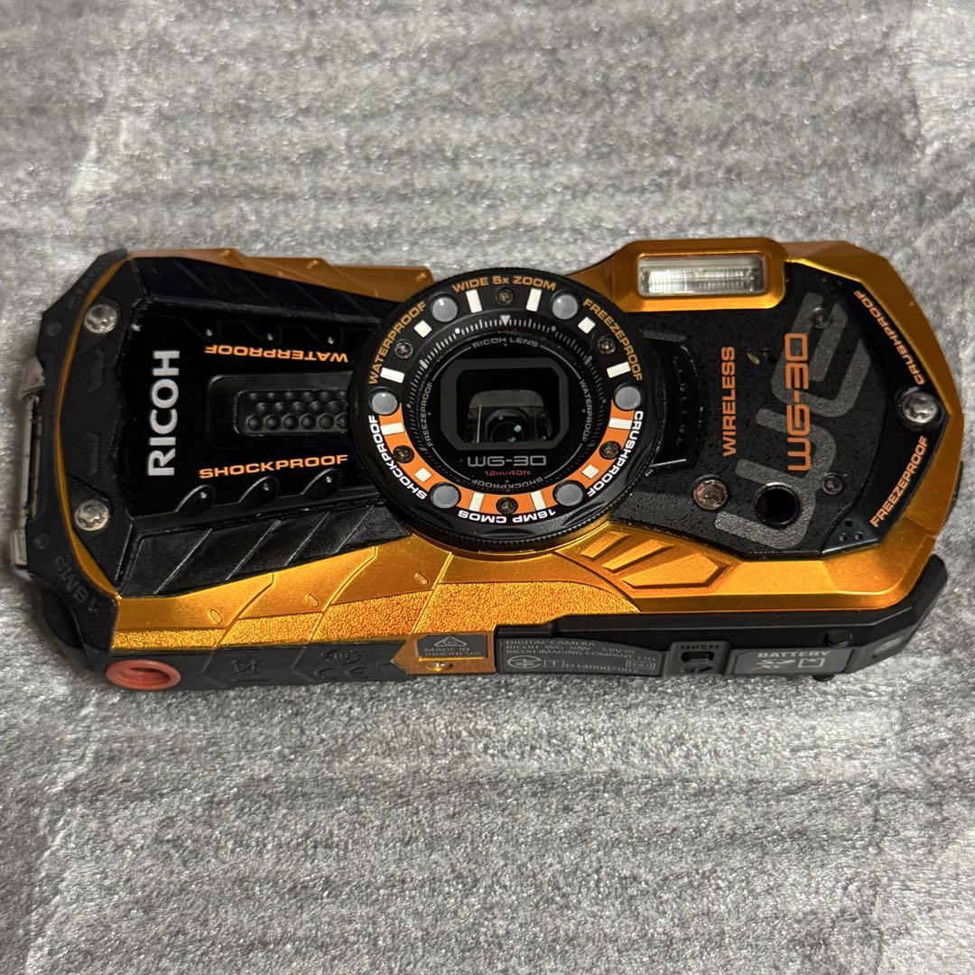 RICOH リコー 防水カメラ WG-30W フレームオレンジ