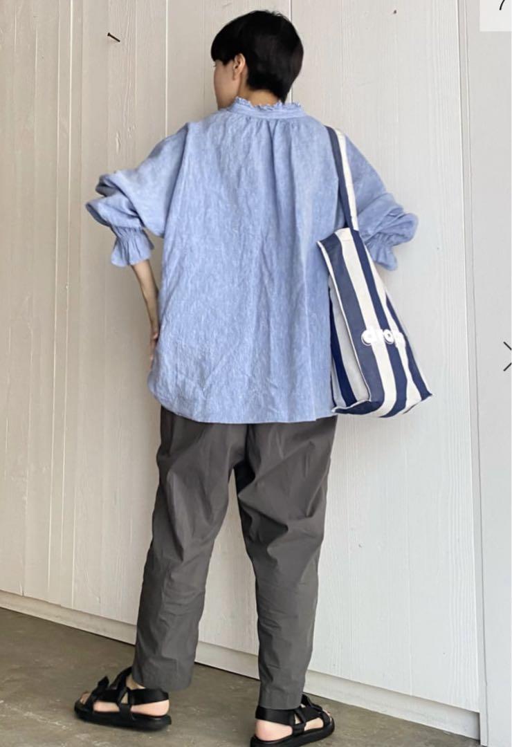 journal standard luxe Lダンガリー フリルパフブラウス