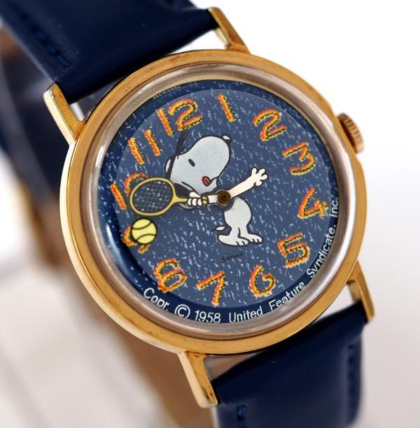 タイメックス スヌーピー 腕時計 1970年代 機械式手巻 テニス TIMEX ...