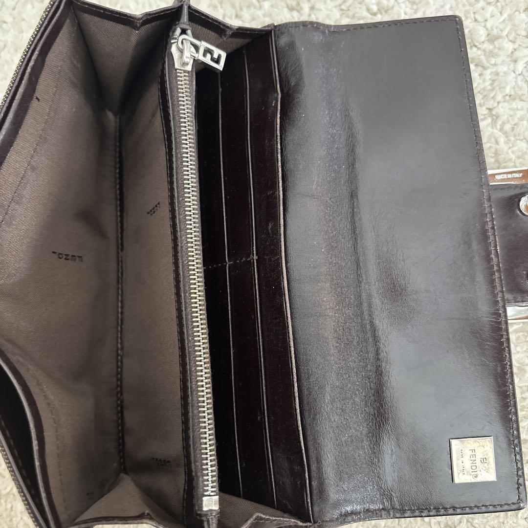 FENDI 長財布 ズッカ柄 キャンバス レザー フェンディ - メルカリ