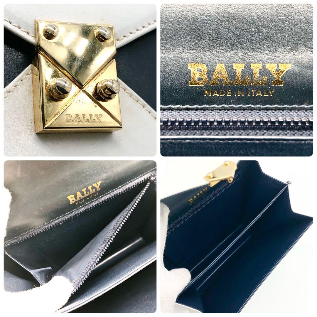 バリー バイカラー ハンドバッグ 2way ゴールド金具 自立 斜め