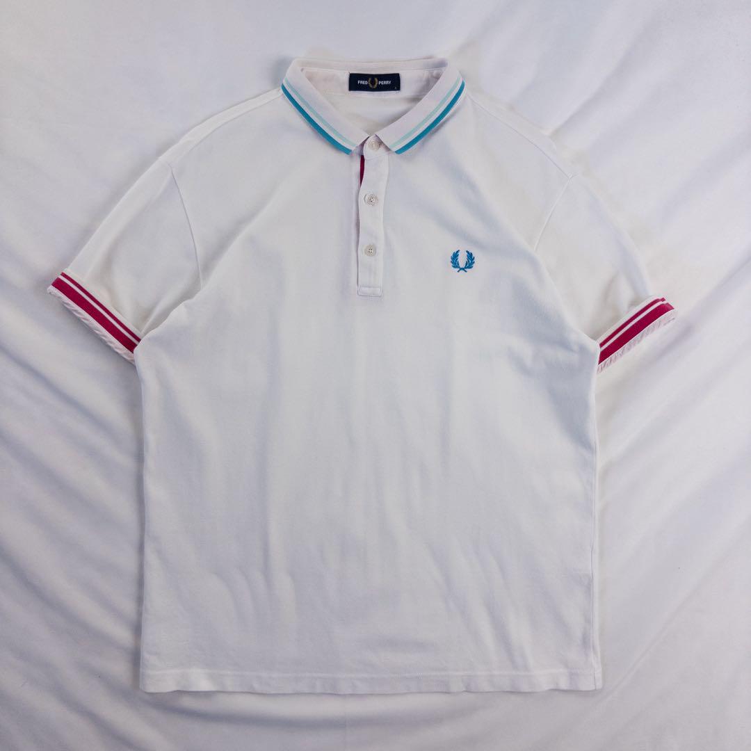 フレッドペリー  鹿の子ポロシャツ　刺繍ロゴ フレッドペリー FRED PERRY イングランド製 ロゴ刺繍 鹿の子