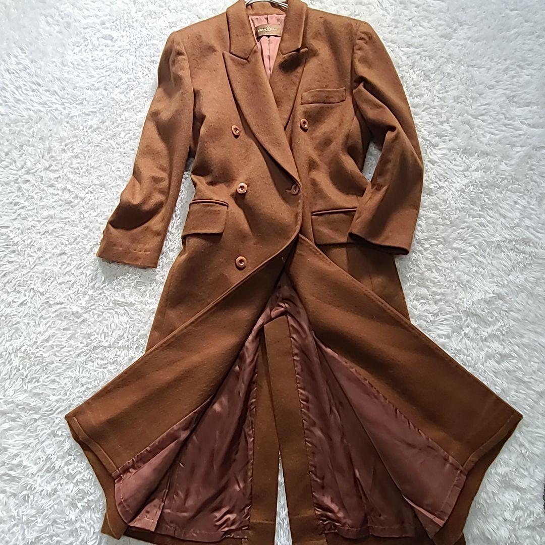 CRAN JOUE  カシミヤ100% ダブルチェスターコート  ブラウン M