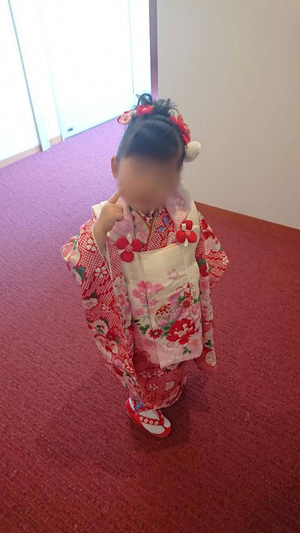 エリ　七五三　3歳　正絹　着物セット