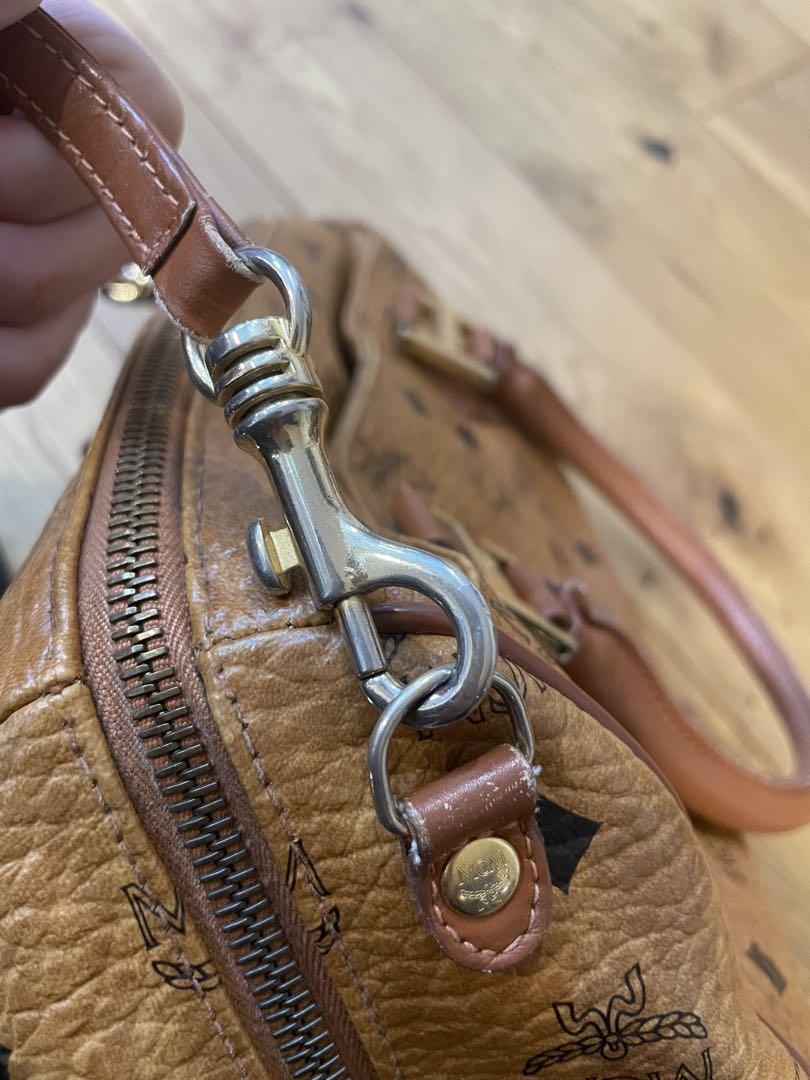 MCM ブラウンレザーハンドバッグ