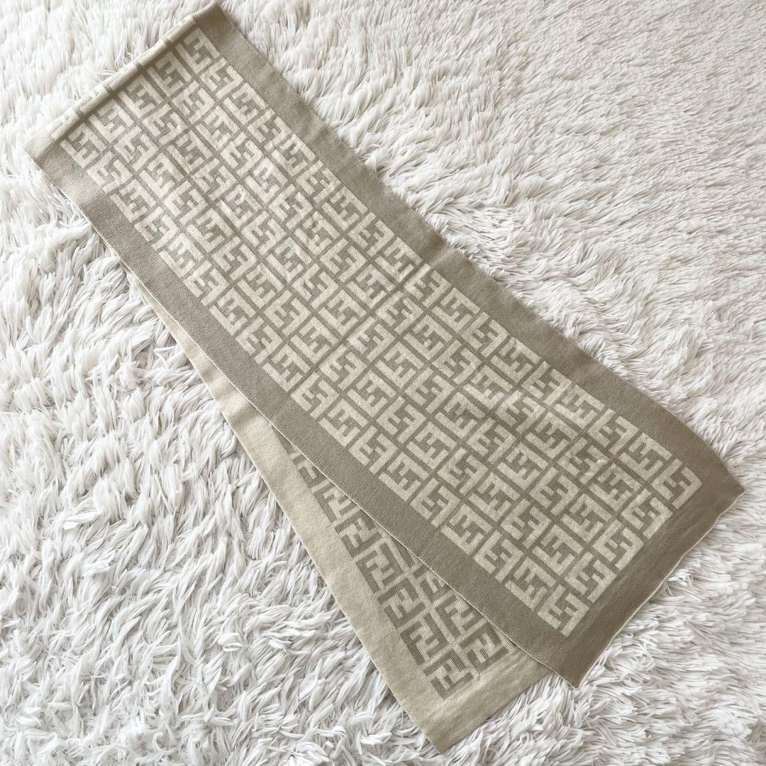 FENDI フェンディ マフラー ズッカ ズッキーノ ベージュ系
