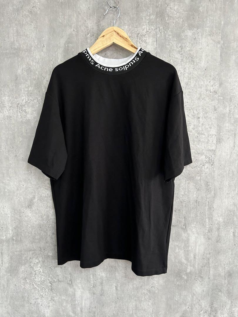 Acne studios アクネストゥディオス　モックネックTシャツ　ロゴ　黒
