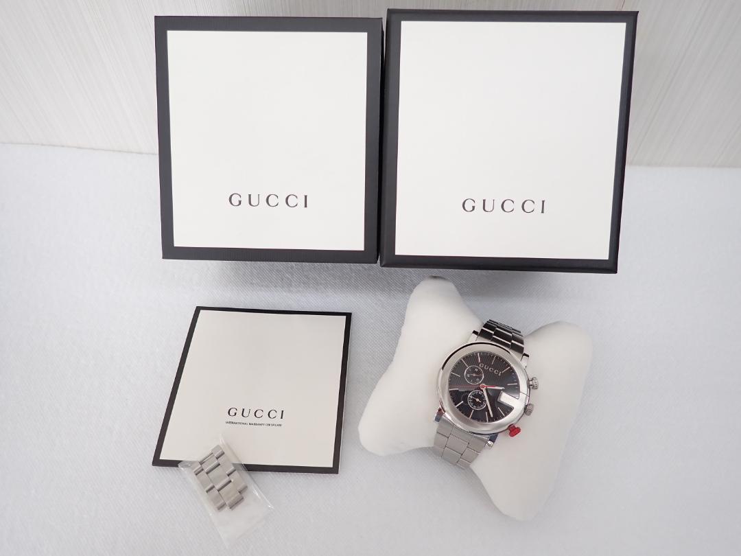 極美品 グッチ 101M Gクロノ Gベゼル  腕時計 YA101361　a