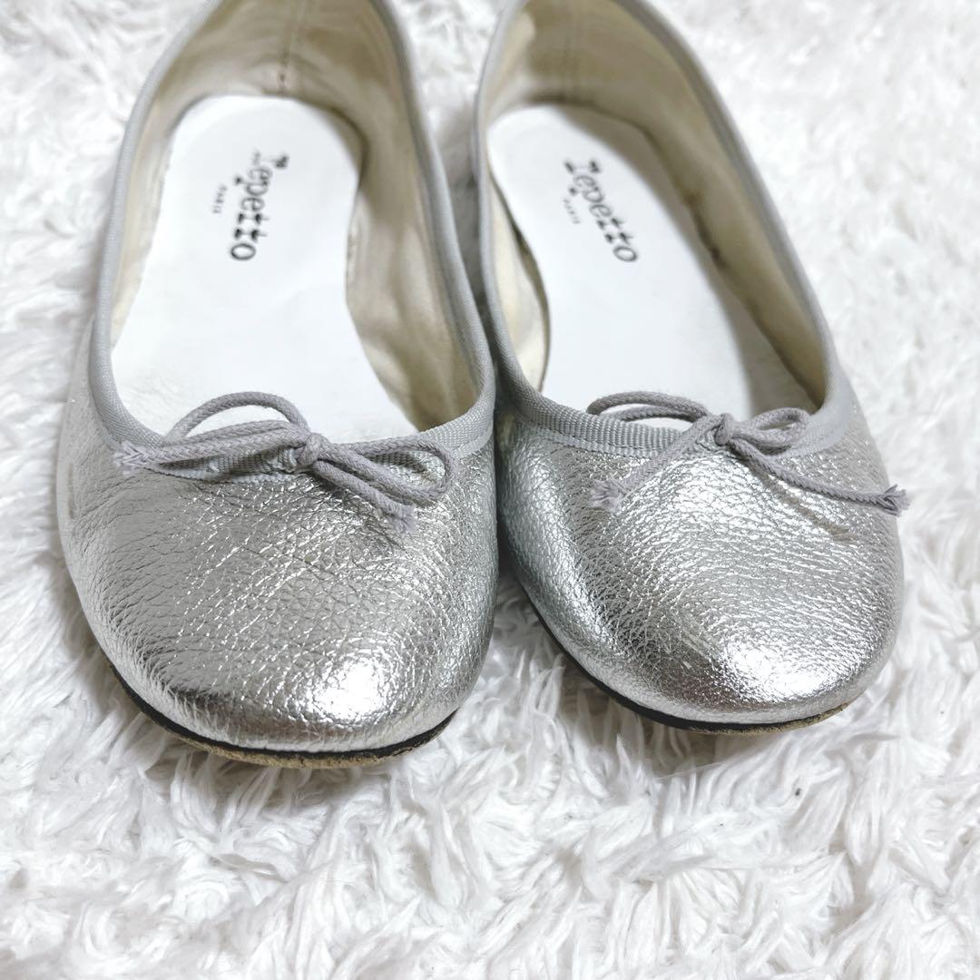 repettoレペット　バレーシューズ　フラットシューズ　37  シルバー