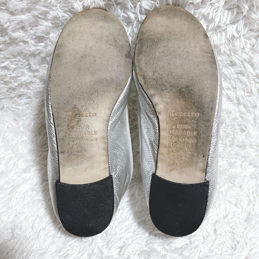 repettoレペット　バレーシューズ　フラットシューズ　37  シルバー