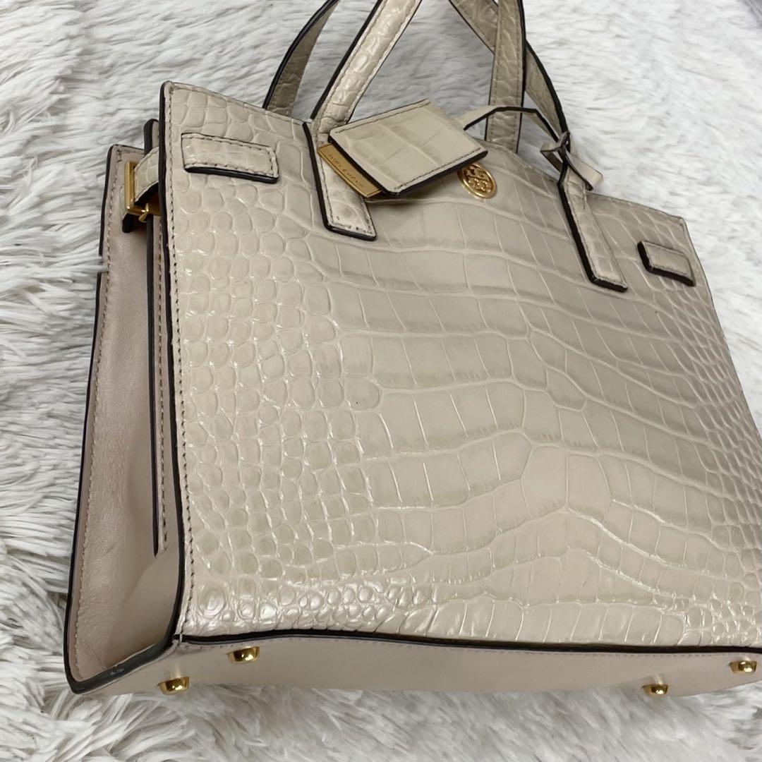 美品 トリーバーチ レザー 2WAY ショルダーバッグ ウォーカー クロコ