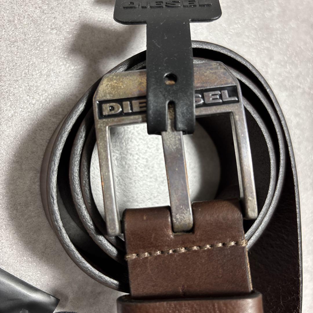 【新品未使用】DIESEL ブラウンレザーベルト 100cm 40インチ DIESEL ブラウンレザーベルト 新品タグ付き - メルカリ