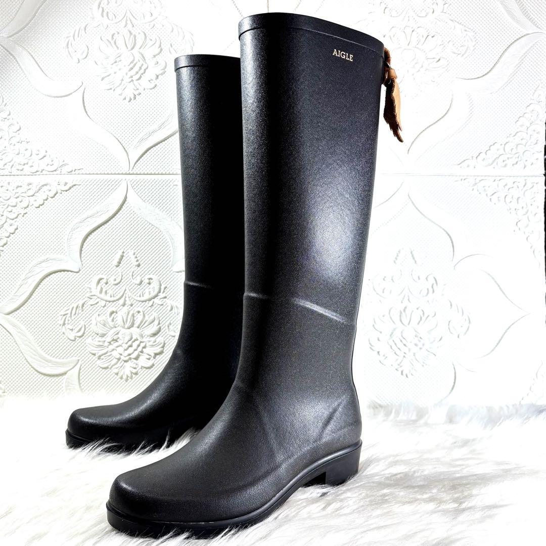 新品級 AIGLE エイグルJULIETTE ミスジュリエットA ラバーブーツ靴