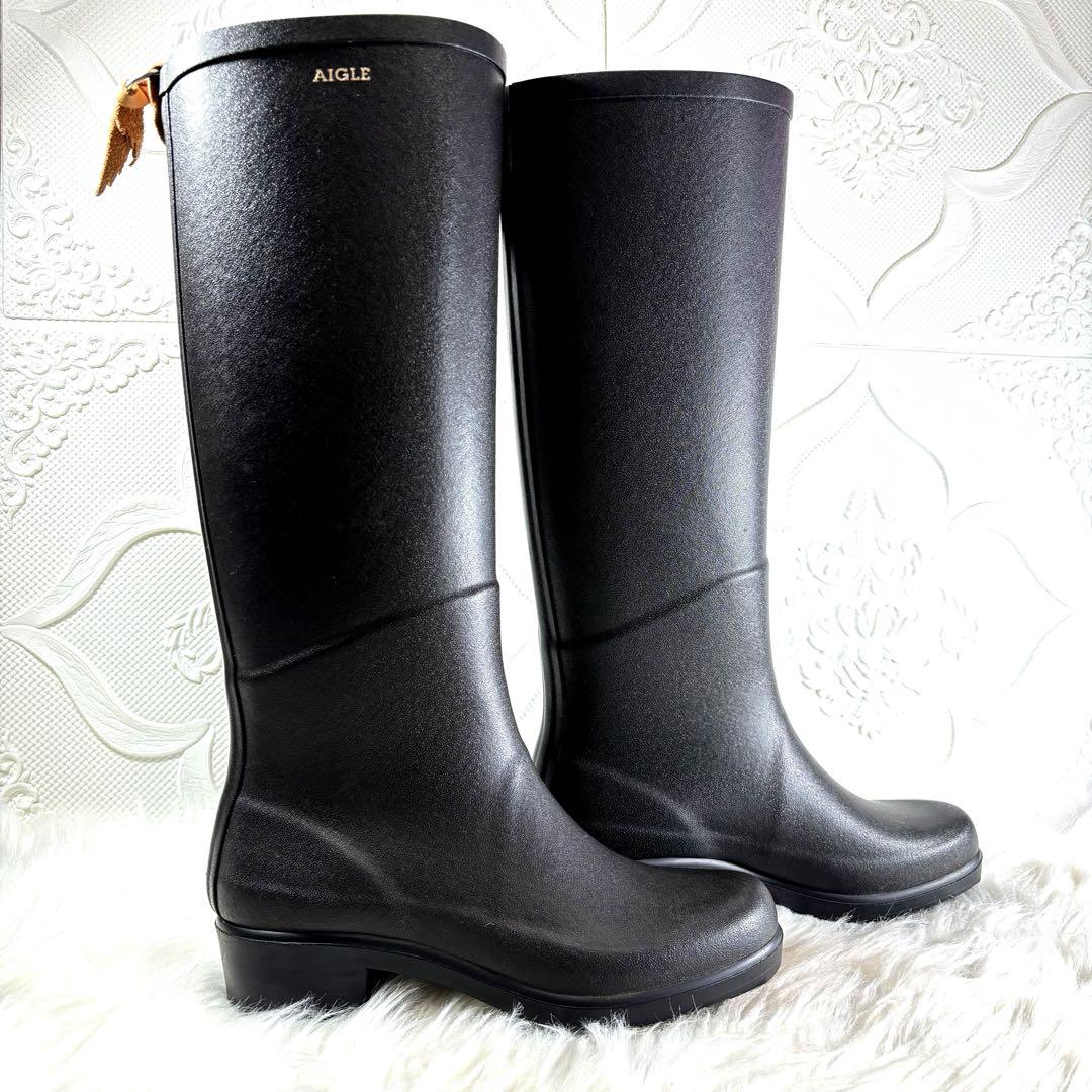 新品級 AIGLE エイグルJULIETTE ミスジュリエットA ラバーブーツ