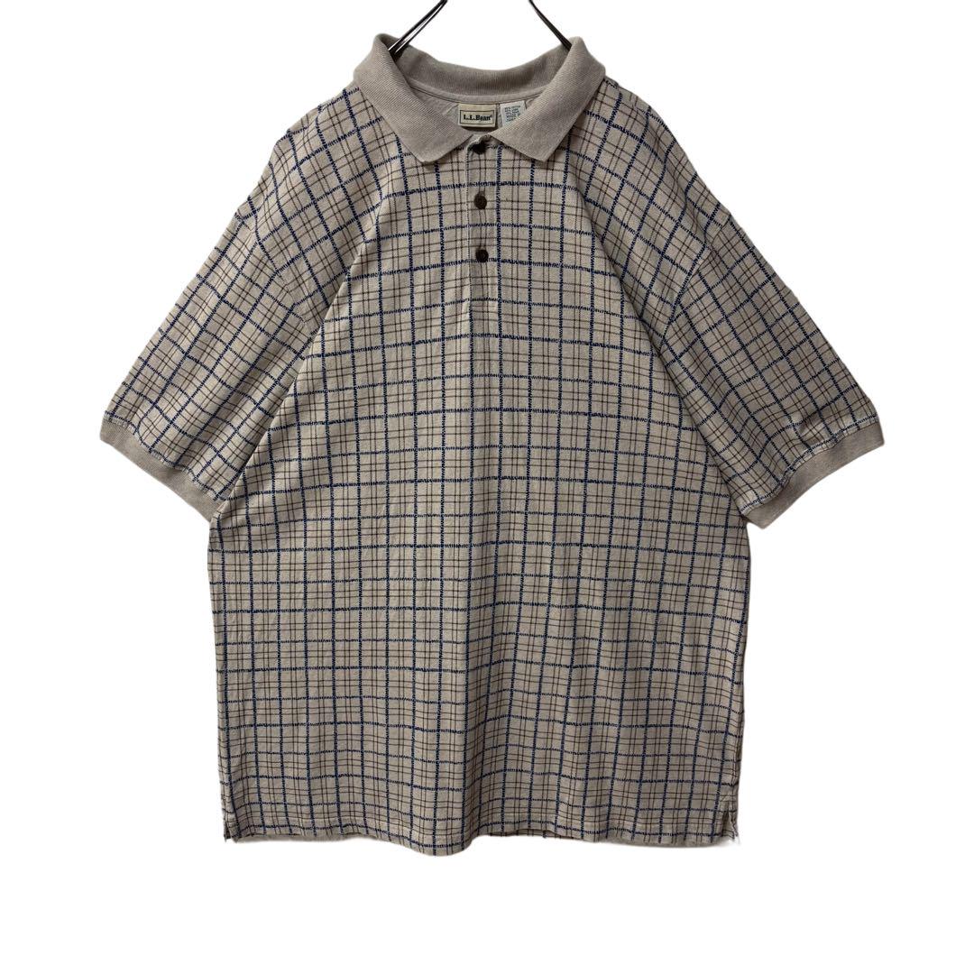 【L.L.BEAN】90s エルエルビーン ポロシャツ チェック柄 アースカラー