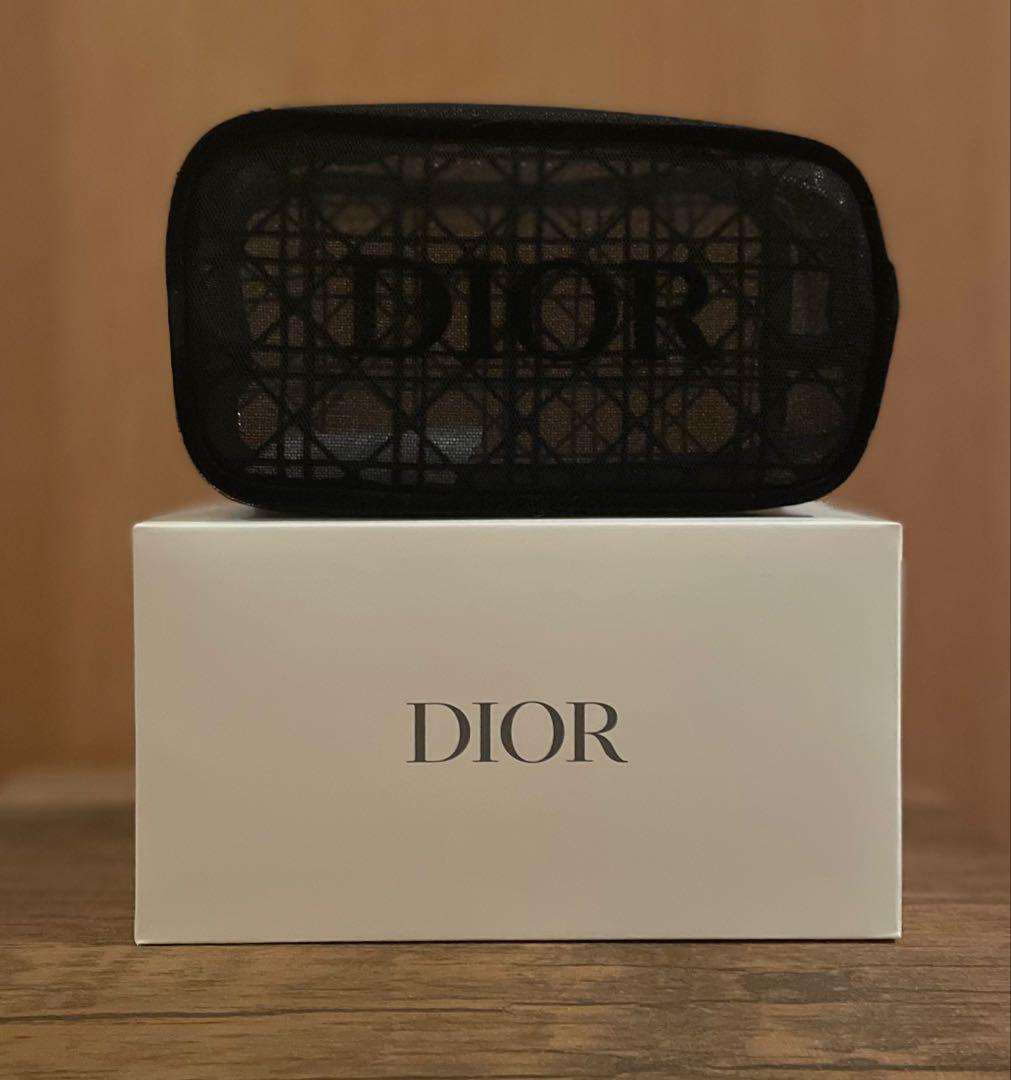 DIOR】ディオール オリジナル メッシュポーチ ブラック超