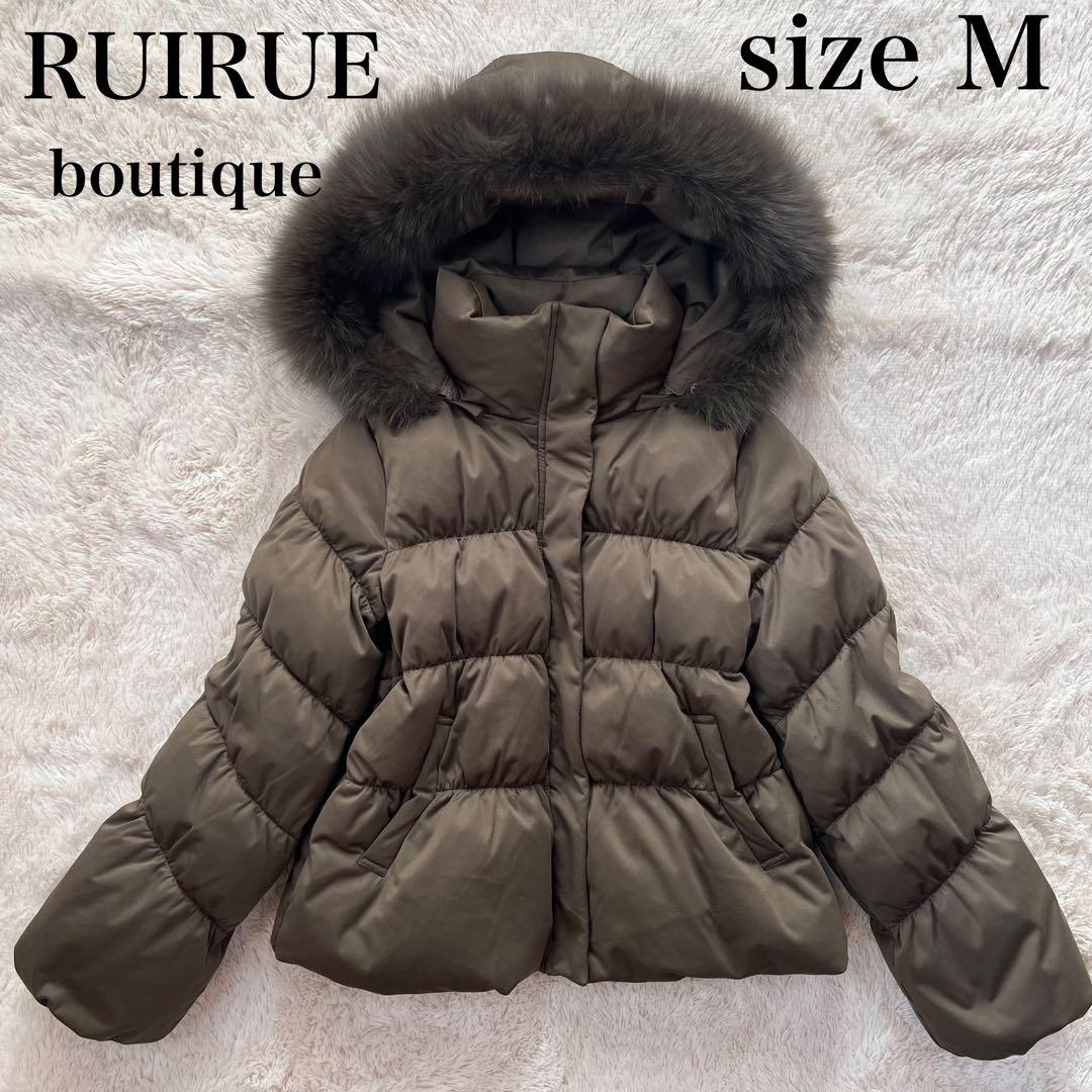極美品✨️RUIRUE フォックスファーシャーリングショートダウンジャケット M