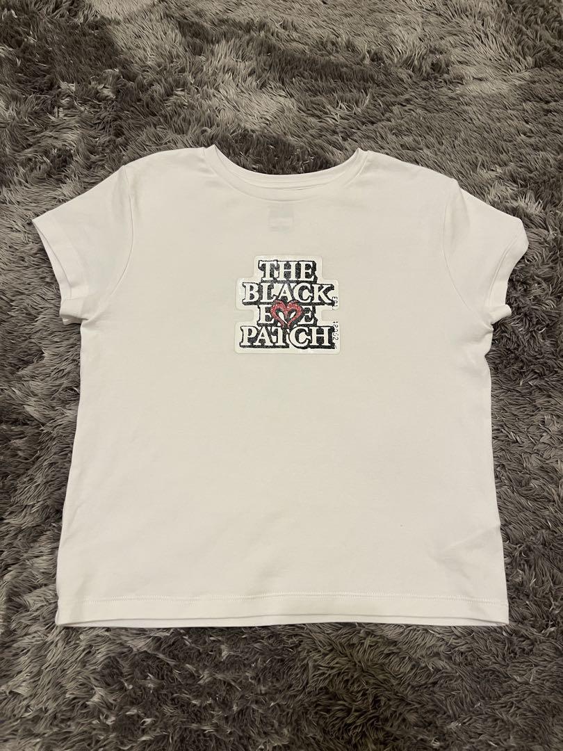 マウジー BEP OG ラインストーンBABY TEE ブラック アイパッチ