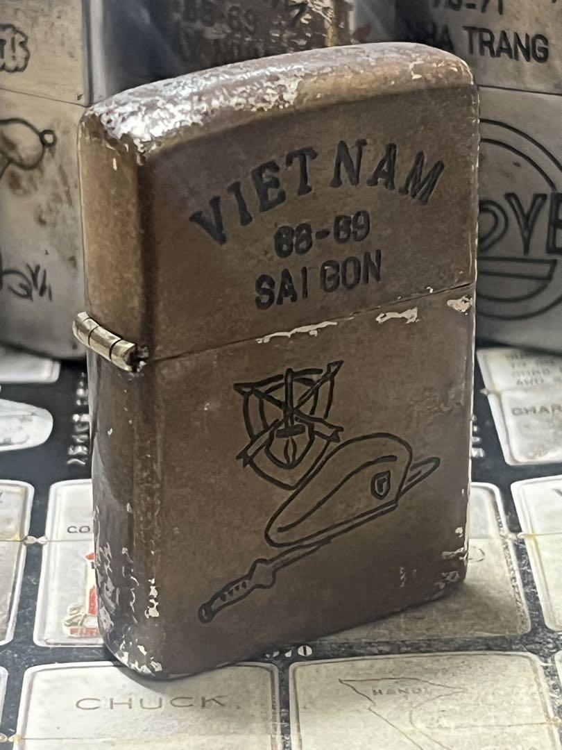 【ベトナムZIPPO】本物 1968年製ベトナムジッポー「グリーンベレー」SAI