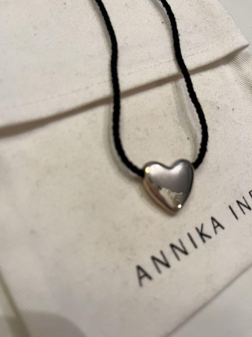 ANNIKA INEZ ハート型ネックレス シルバー