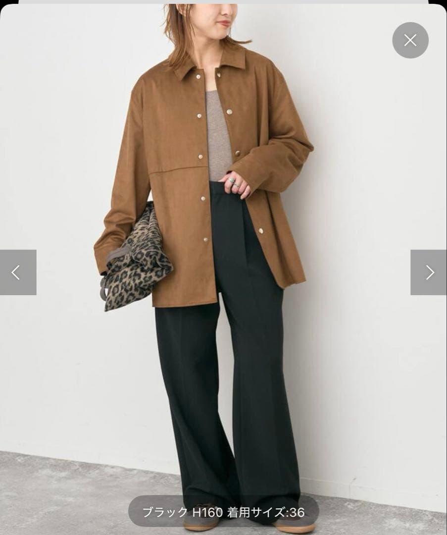 Spick and Span ダブルクロスツータックパンツ ブラック 34M Spick and Span