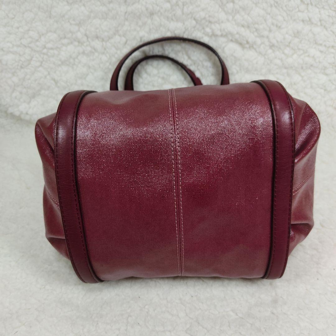 TOD'S トッズ ショルダーバッグ 2way レザー レディース 赤 画像4
