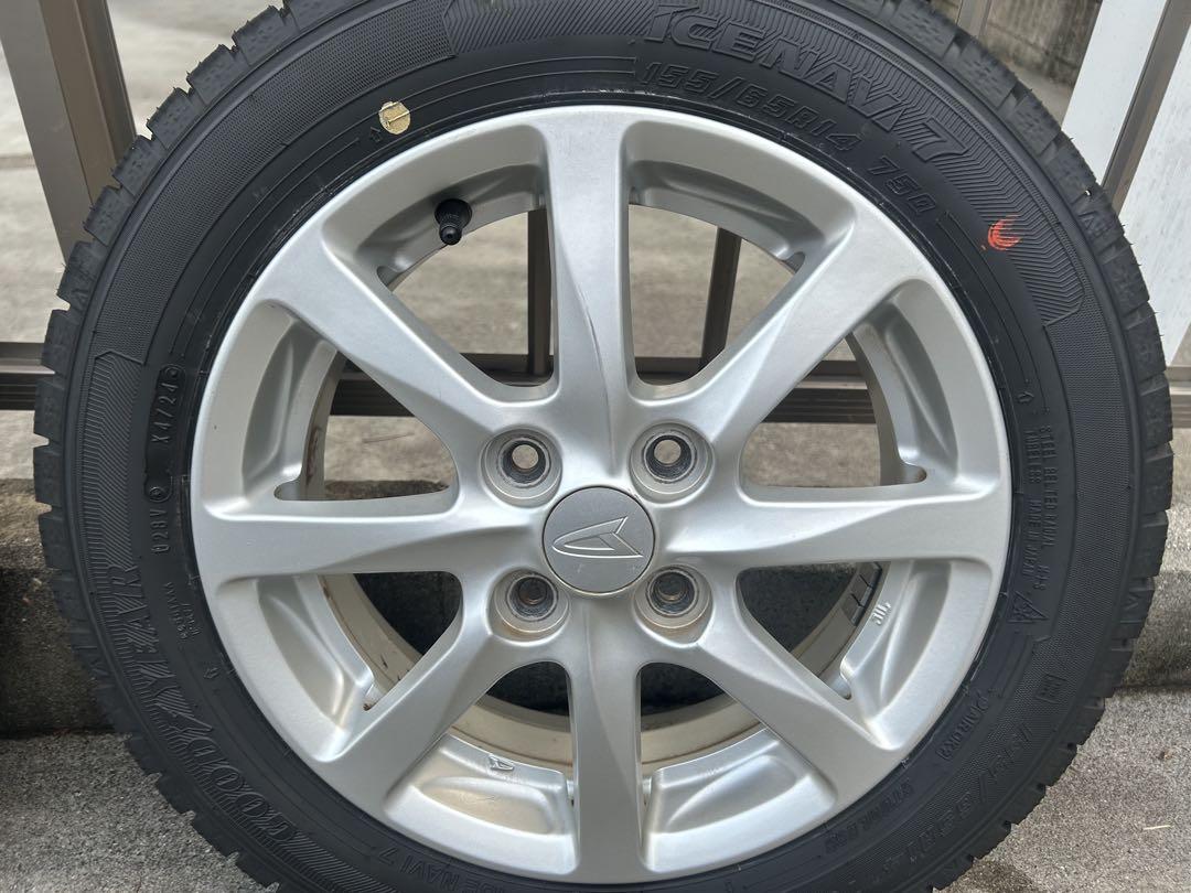 ダイハツ純正アルミ　155/65R14 2024年スタッドレス4本セット送料込み