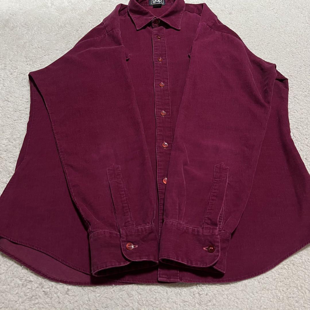 80s OLD GAP 小文字タグ コーデュロイシャツ メンズ L