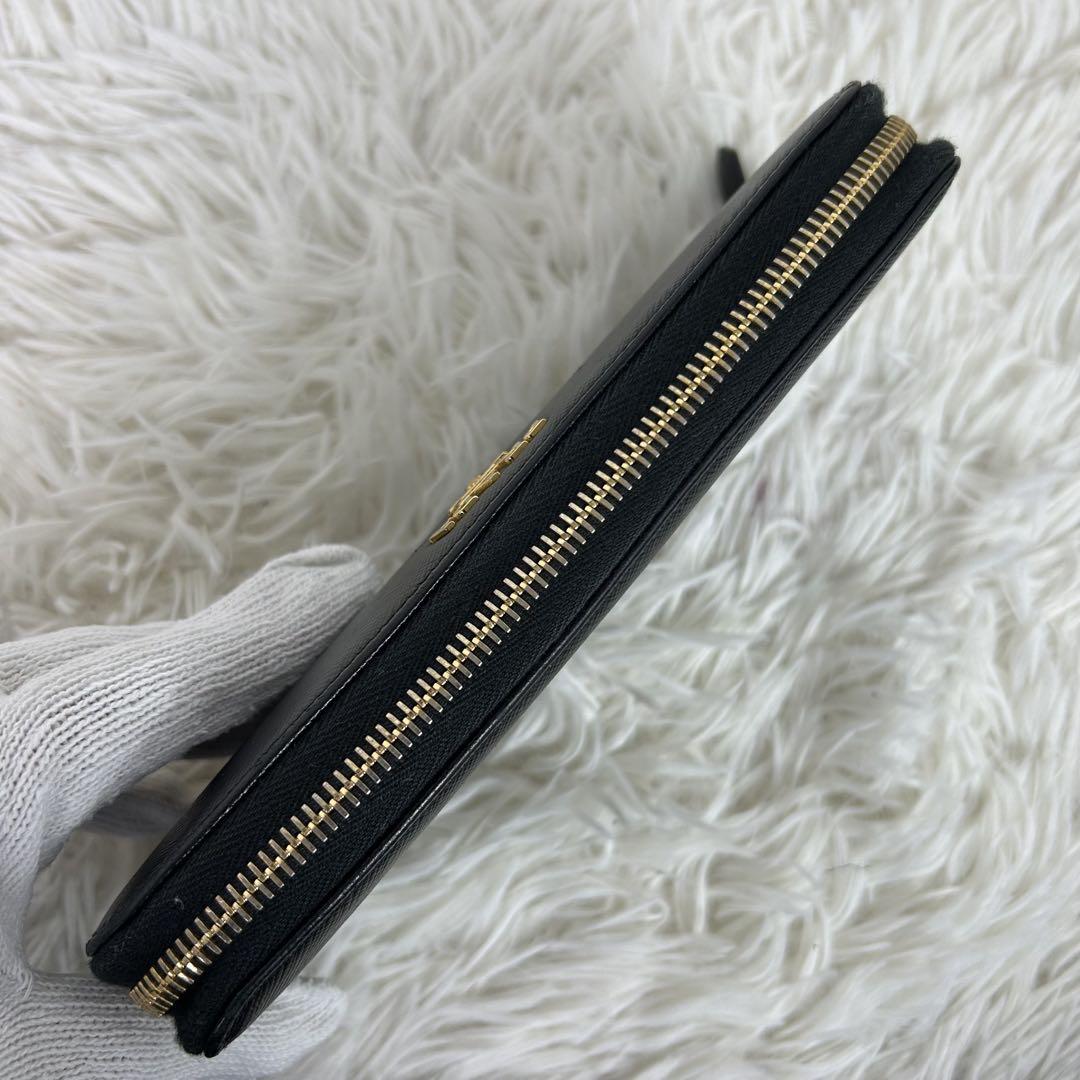 yu___　現行型 プラダ 長財布 サフィアーノ ラウンドジップ