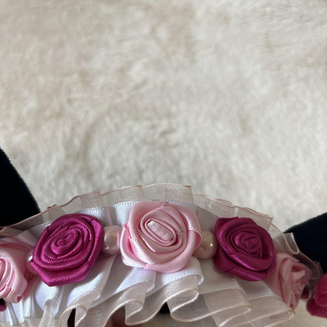 ディズニー カチューシャ ミニー リボン パール 薔薇 ローズ