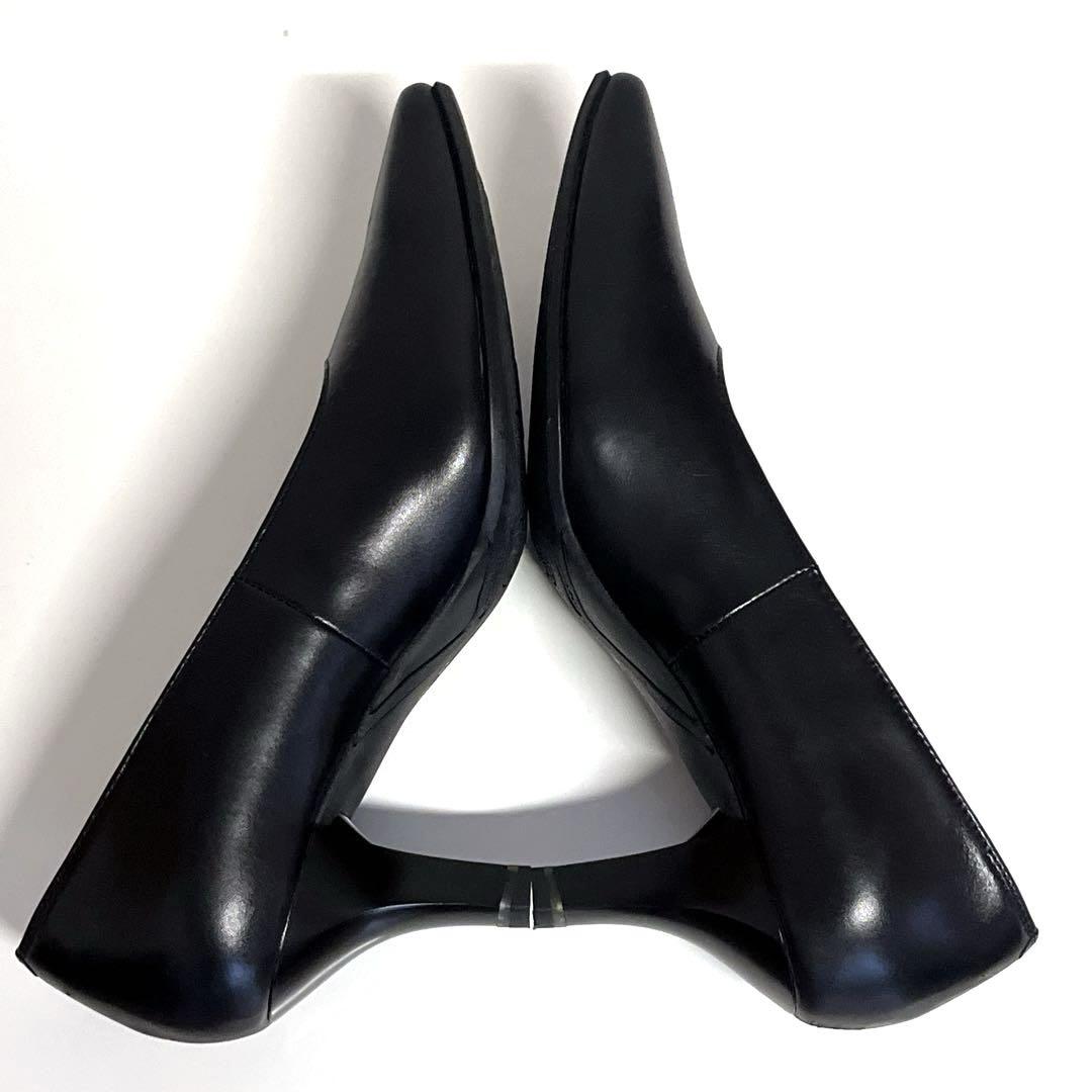 極美品』アシックス GIRO パンプス ブラックレザー24.0cm