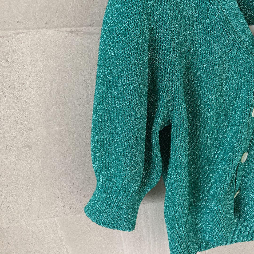 新品・未使用】 MACPHEE リリヤーンパフスリーブカーディガン