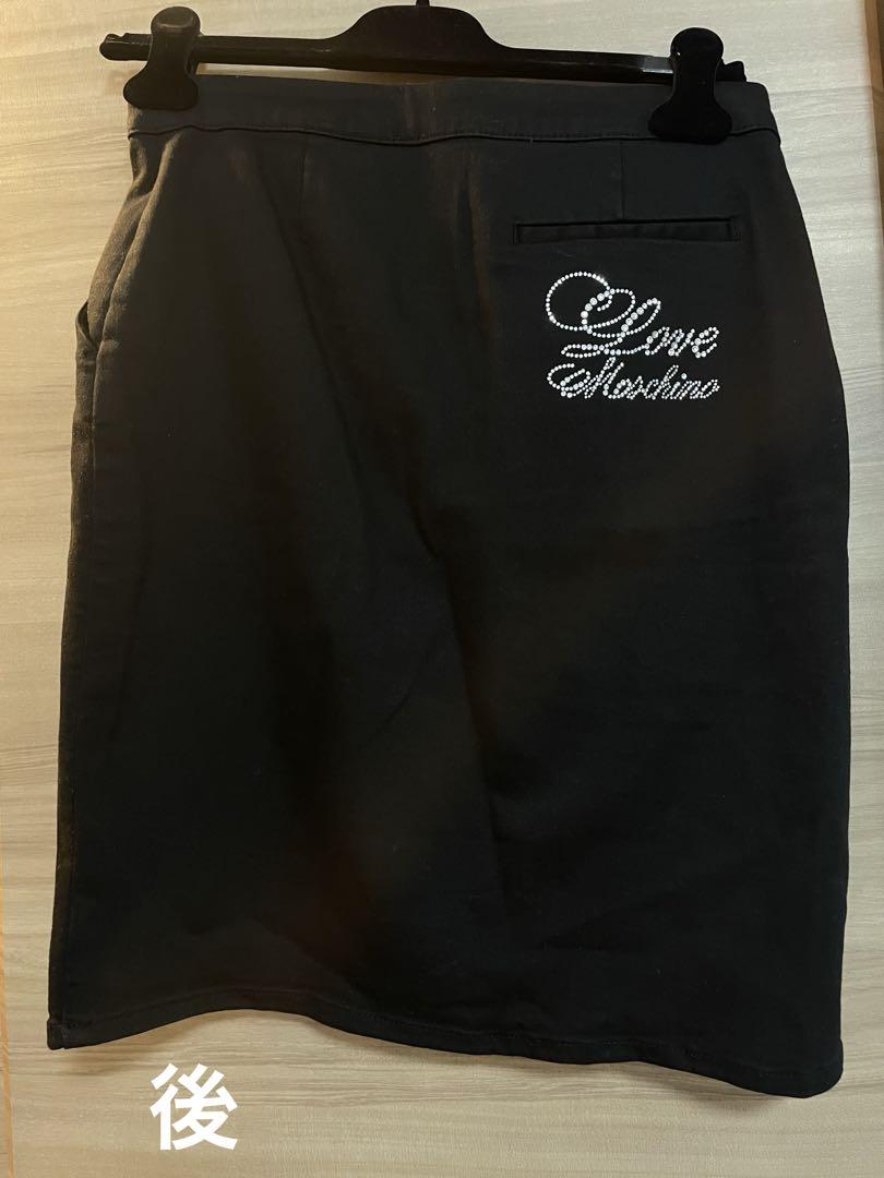 LOVE MOSCHINO デニム スカート 新品 タグ付き 40 S ストーン