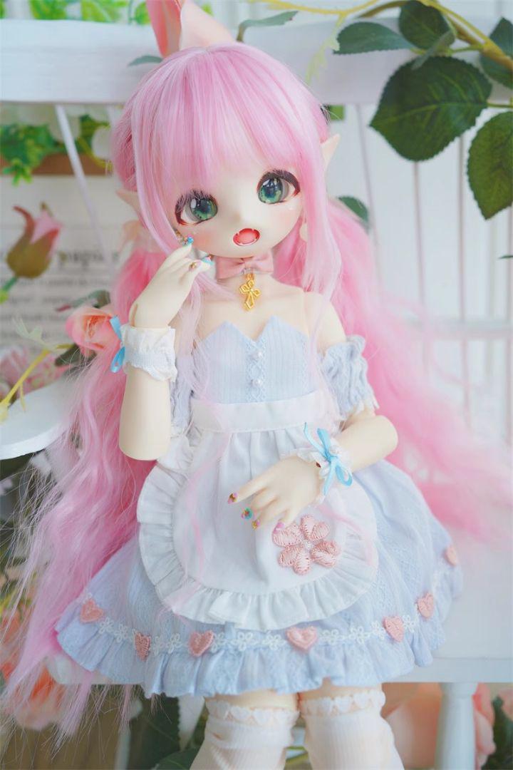AS144 BJD 1/4 人形 ドール　用ウィッグ カツラ 耐熱 ハンドメイド