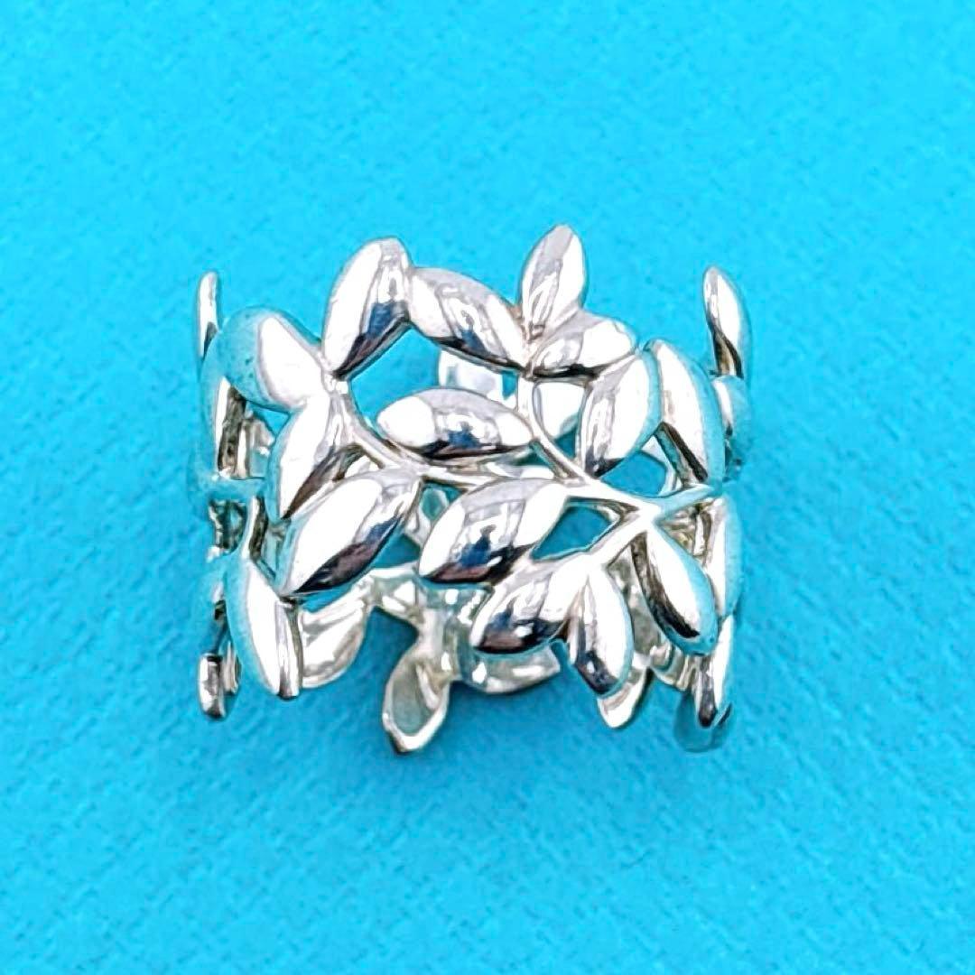 【美品】10号 現行品 ティファニー オリーブリーフ バンドリング SV925