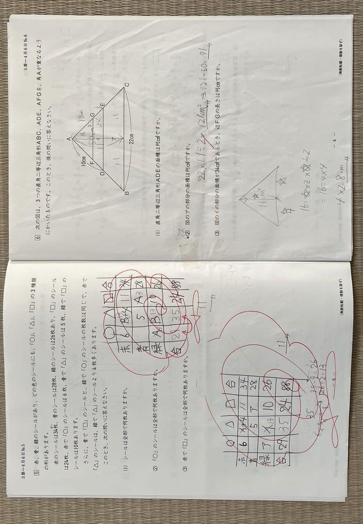 2024年❗️日能研5年(前期)全国公開模試(4月27日は未使用‼️)