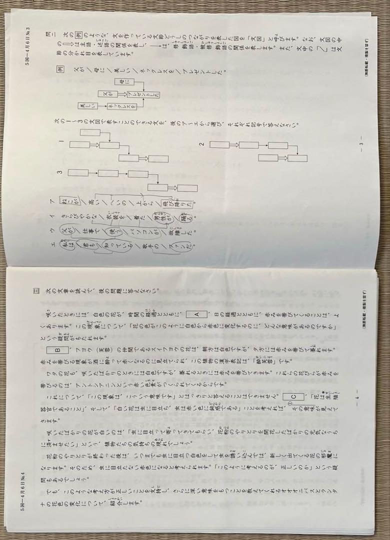 2024年❗️日能研5年(前期)全国公開模試(4月27日は未使用‼️)