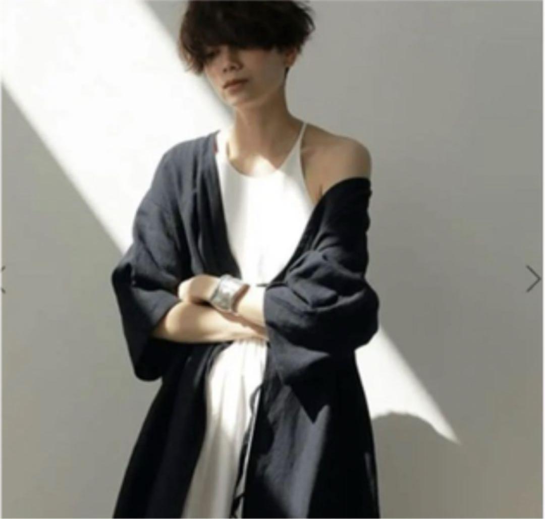  etre tokyo タックショルダーシャツレイヤードワンピース　ブラック